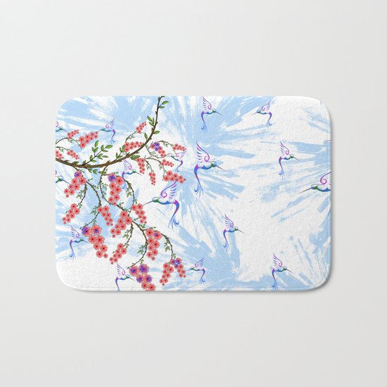 Blue bird Bath Mat