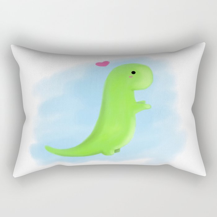 Dino love Rectangular Pillow