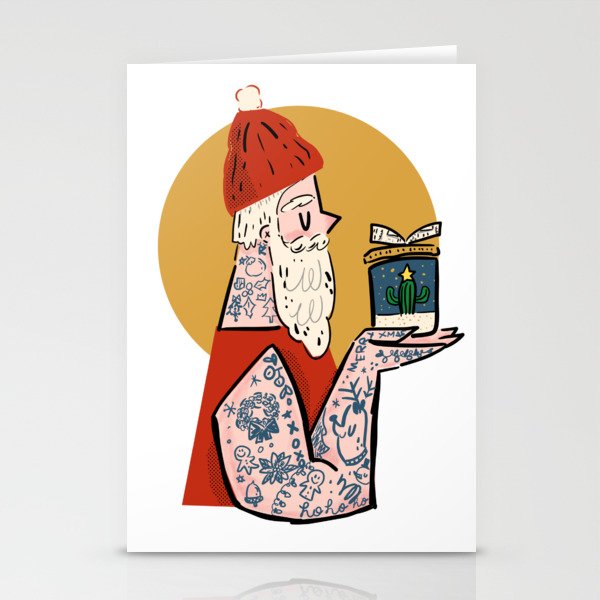 Hipster Santa Stationery Cards