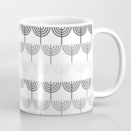 Hanukkah Monochrome - Modern Chanukah Pattern in Gray and White Coffee Mug