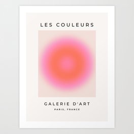 Les Couleurs | 04 - Aura Print Neutral Pink And Orange Preppy Decor Modern Gradient Art Print