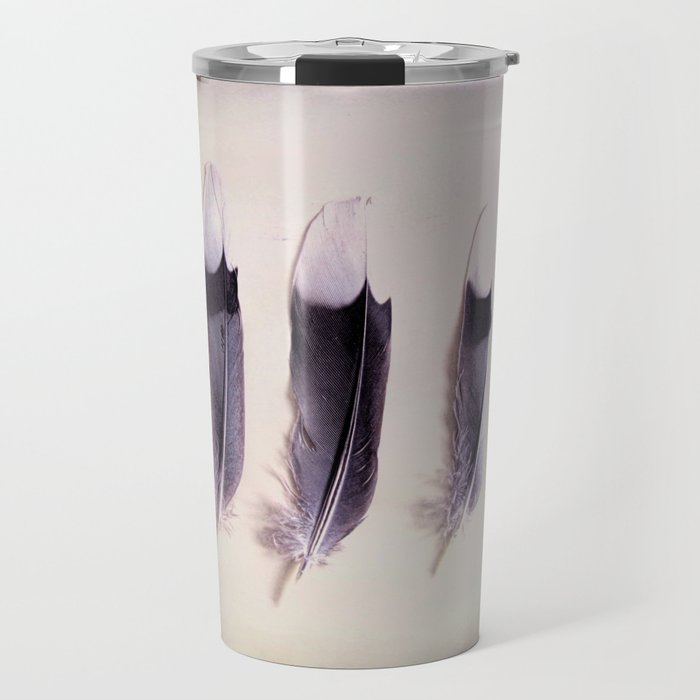 Dove Feathers Still Life Modern Cottage Modern Country A433 Travel Mug