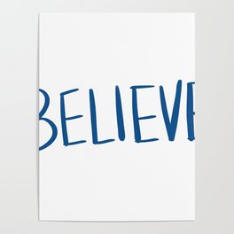 Believe Soccer Futbol Clear Poster
