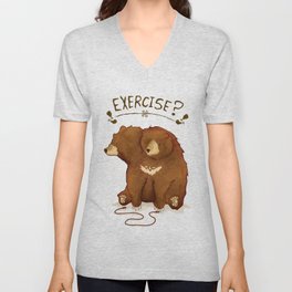 Fitness Bear V Neck T Shirt