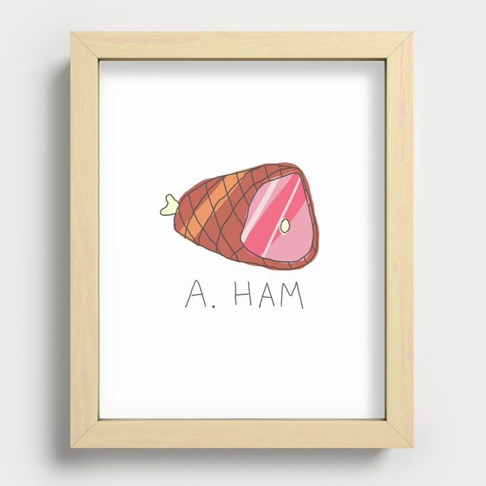 a ham Recessed Framed Print