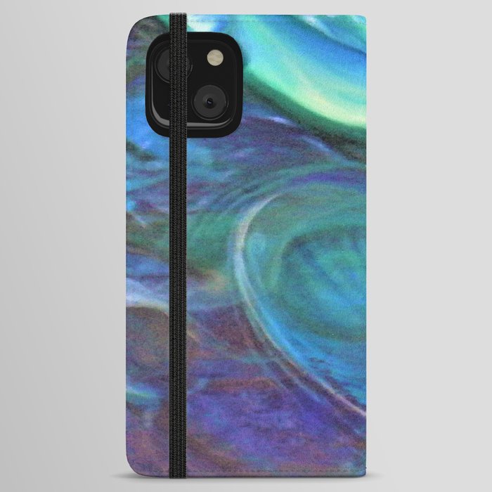 Royal Blue Abstract Oil Study iPhone Wallet Case