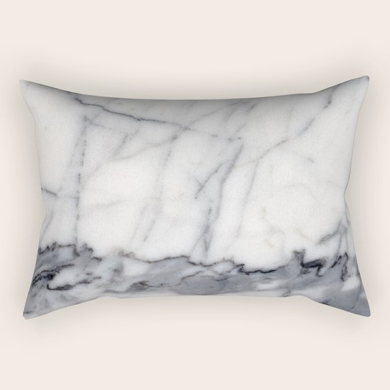 Carrara Marble Rectangular Pillow
