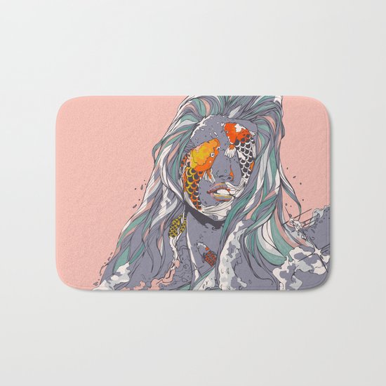 Koi and Raised Bath Mat
