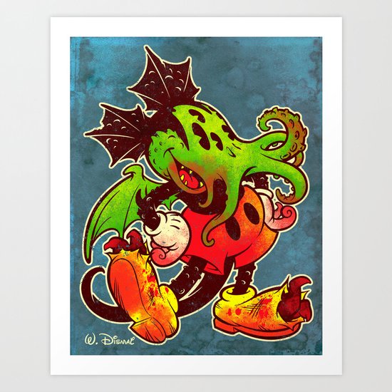 MICKTHULHU MOUSE (color) Art Print