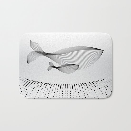 Minimal Whales Bath Mat