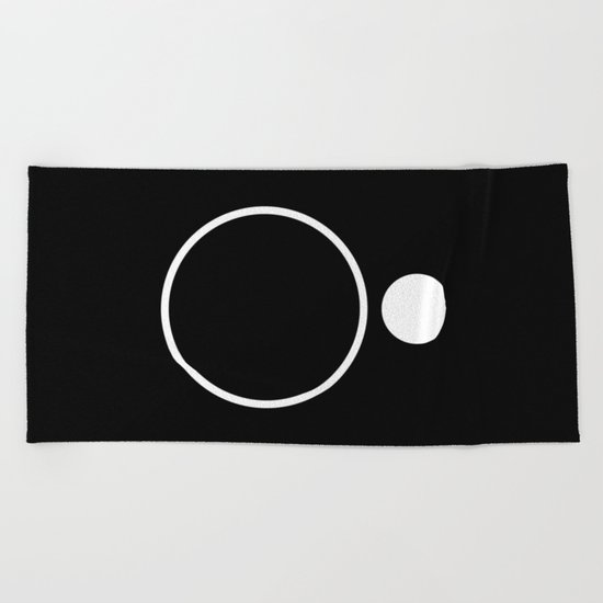 Emptiness - Black and White Minimalism Beach Towel