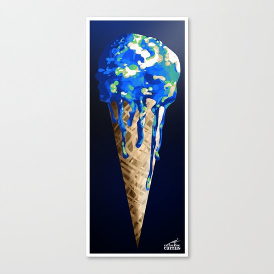 Melting World Canvas Print
