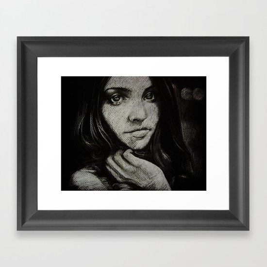 Charcoal experiment #5 Framed Art Print