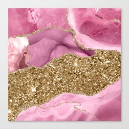 Agate Glitter Dazzle Texture 12 Canvas Print