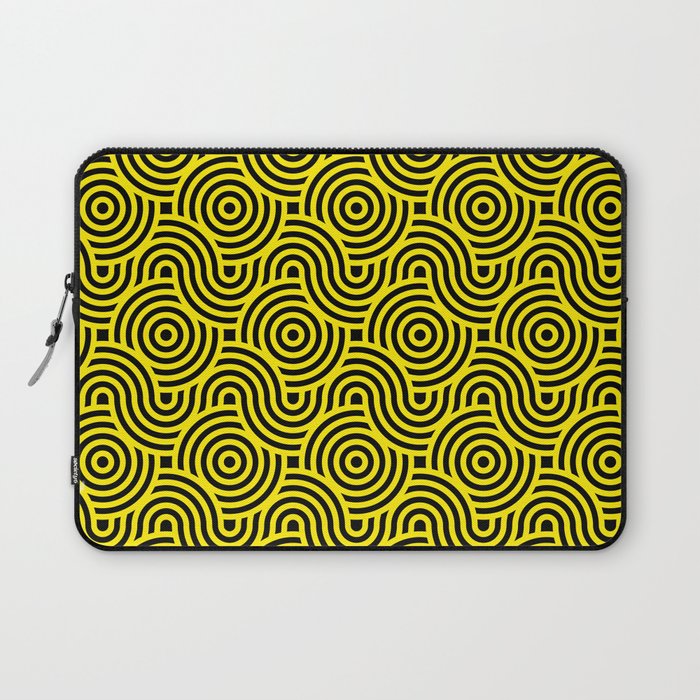 Yellow overlapping circles Laptop Sleeve
