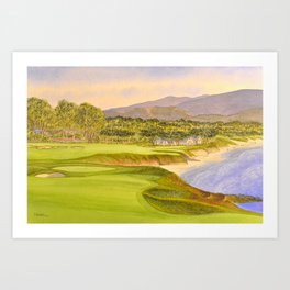 Pebble Beach Golf Course Holes 9 and 10 Art Print