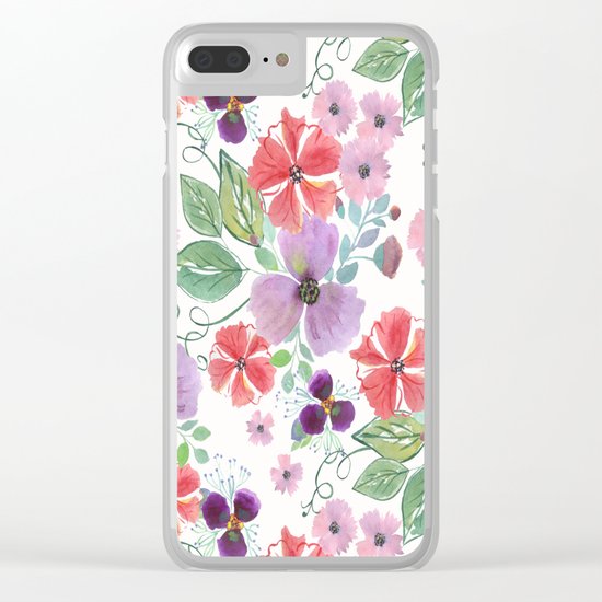 Floral pattern 7 Clear iPhone Case