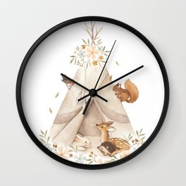 Happy Campers Wall Clock