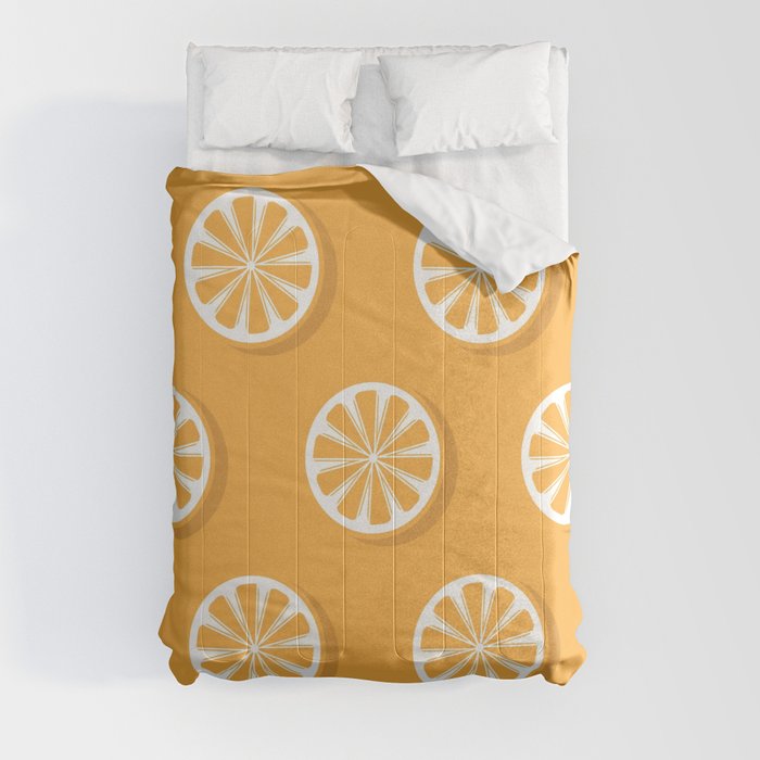 Orange Slices Pattern Background For Restaurant Kitchen Comforter
