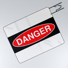 Danger Sign Picnic Blanket