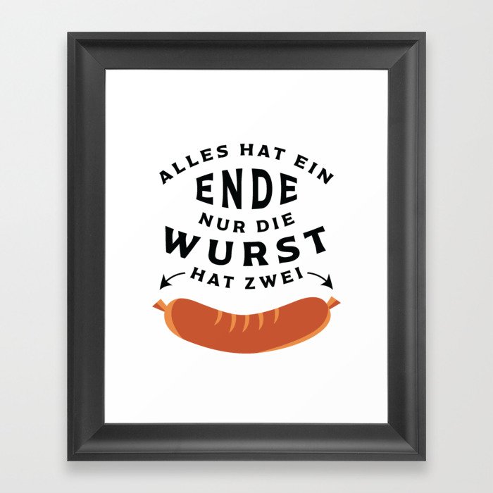 German Sausage Oktoberfest Framed Art Print
