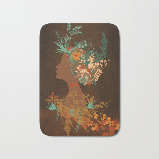 Mujer floral Bath Mat