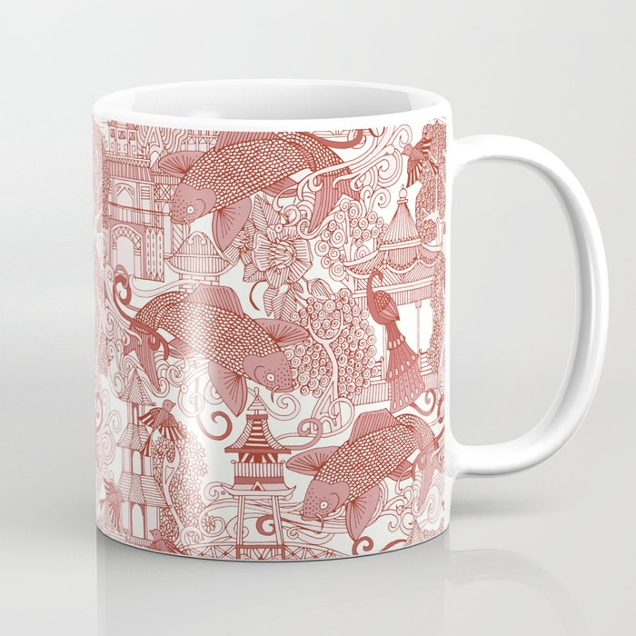 chinoiserie toile red Coffee Mug