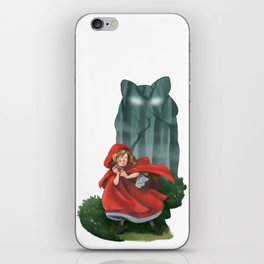 Little Red and the Wolf Spirit iPhone Skin