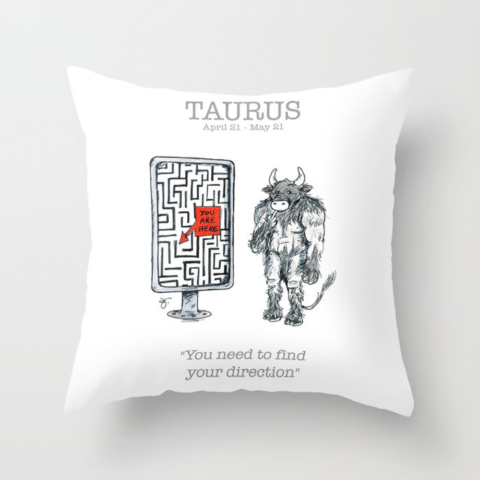 Astro Series - Taurus Throw Pillow