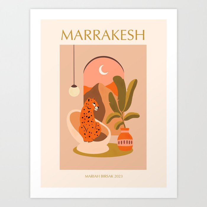 Marrakesh Leopard Art Print Art Print