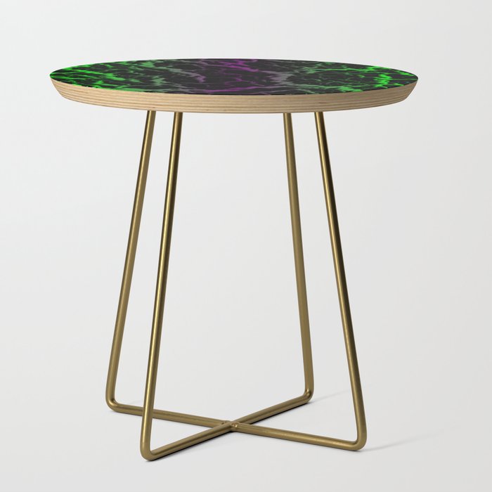 Cracked Space Lava - Green/Purple Side Table