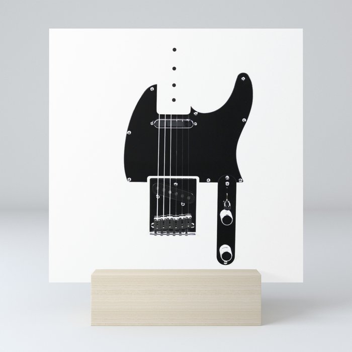 Guitar Stencil Mini Art Print
