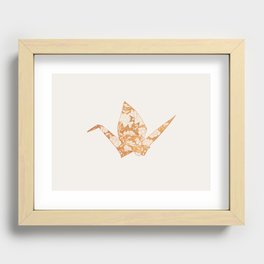 Origami crane Recessed Framed Print