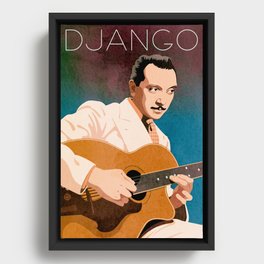 Django Reinhardt – Jazz Manouche Framed Canvas