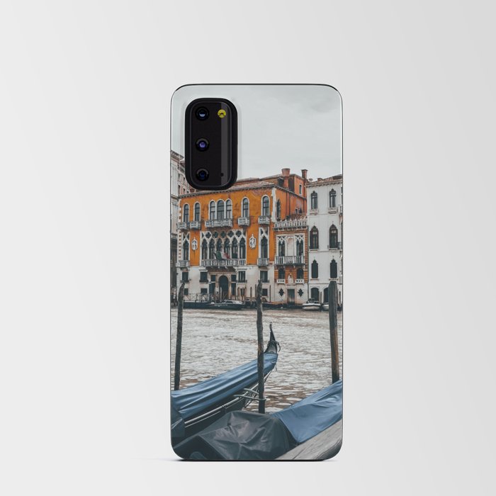 Venice Italy with gondola boats surrounded by beautiful architecture along the grand canal Android Card Case