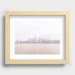 Foggy New York Skyline Recessed Framed Print