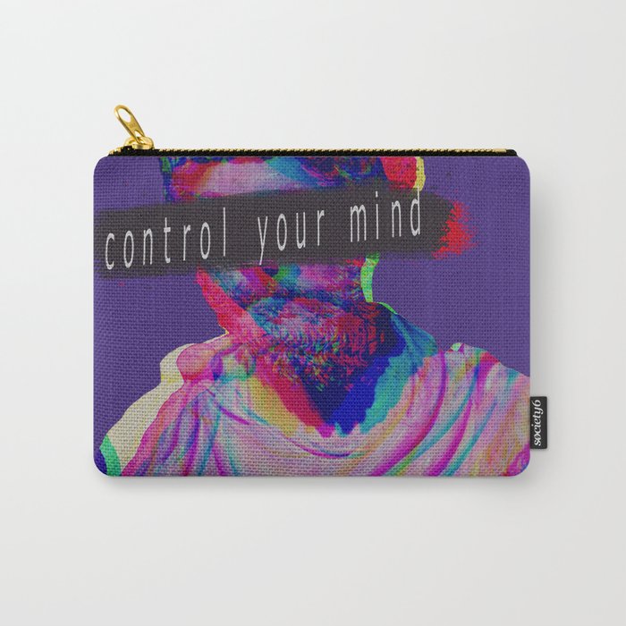 Control your mind vaporwave statue Marcus Aurelius Carry-All Pouch