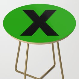 Letter X (Black & Green) Side Table
