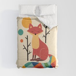 Rainbow Fox Comforter