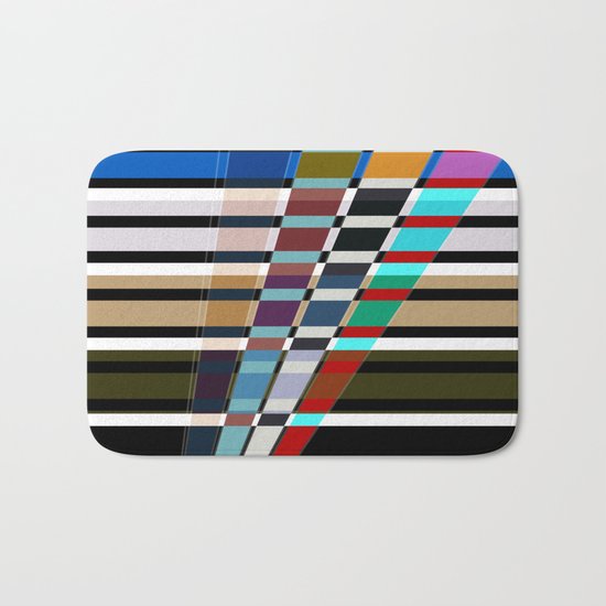 Abstract stripes . Oblique stripes 1 . Bath Mat