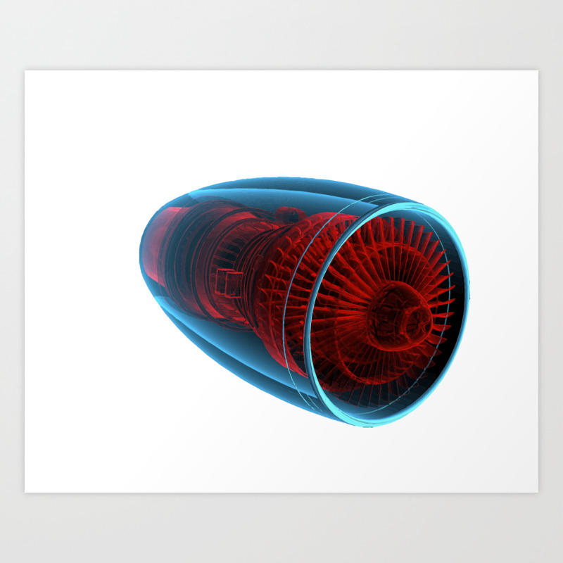 Turbo Jet Engine 3d Art Print By Marufmse Society6