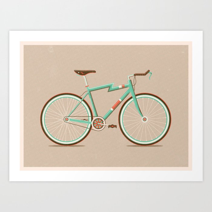 Bicycle Art Print by Daniel Mackey | Society6