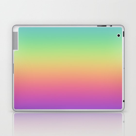 Rainbow Gradient in Soft Vivid Colors Laptop & iPad Skin