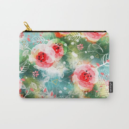 Abstract painting nature and geometric Carry-All Pouch