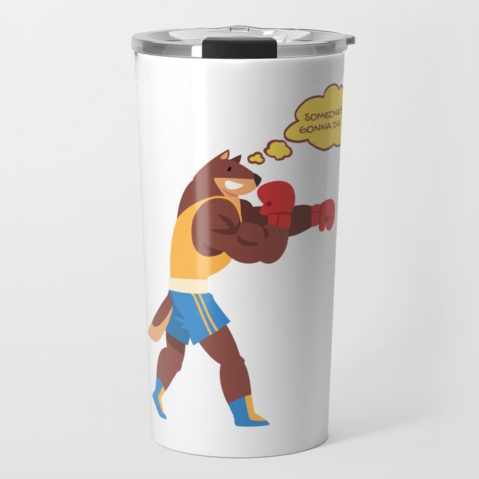 Funny Boxer Dog design Travel Mug