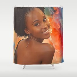 Lady-N Smiling Shower Curtain