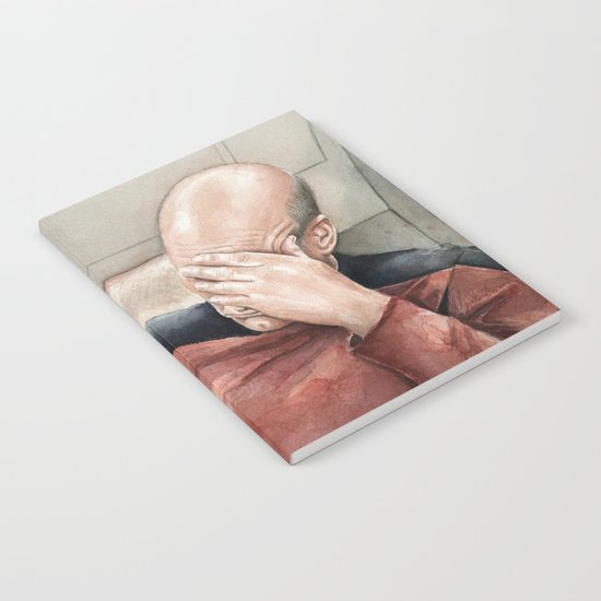 Picard Facepalm Meme Funny Geek Sci-fi Captain Picard TNG Notebook