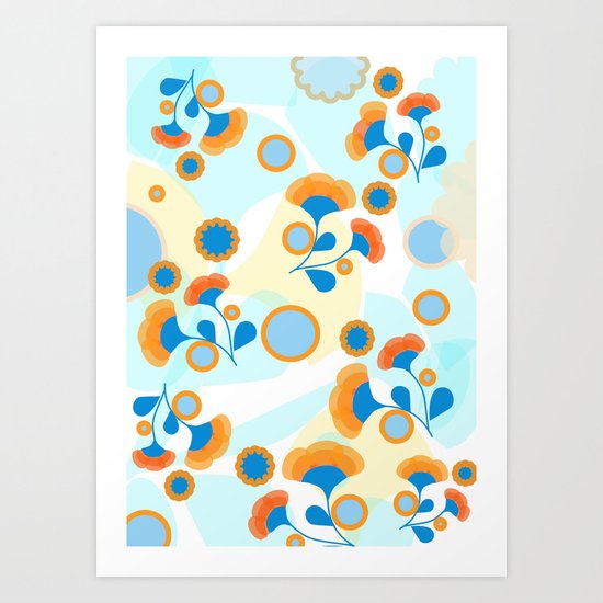 Calendula Pattern Art Print