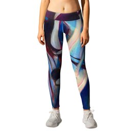 Blue Face (sRGB) Leggings | Somber, Acrylic, Mask, Past, Face, Blueface, Painting 