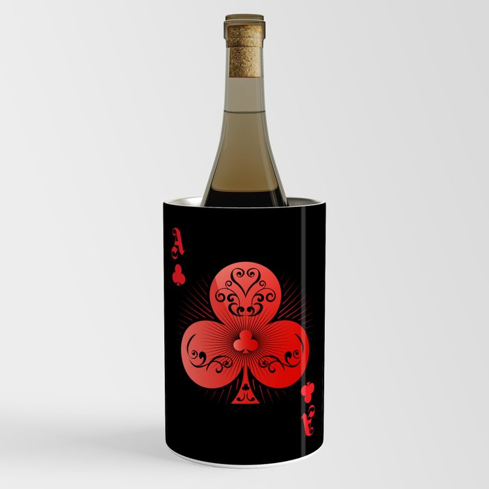 Clubs Poker Ace Casino Wine Chiller